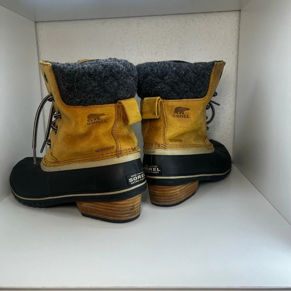 Sorel Slimpack Lace II Waterproof Suede Duck Boots in Elk - Picture 5 of 9